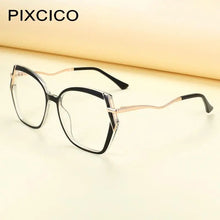 Carica l&#39;immagine nel visualizzatore di Gallery, R56458 Metal Large Size Reading Glasses +1.00 +2.00 +3.00 Irregularity Frame Presbyopic Glasses Prescription Glasses