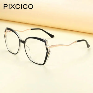 R56458 Metal Large Size Reading Glasses +1.00 +2.00 +3.00 Irregularity Frame Presbyopic Glasses Prescription Glasses