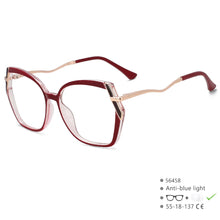 Carica l&#39;immagine nel visualizzatore di Gallery, R56458 Metal Large Size Reading Glasses +1.00 +2.00 +3.00 Irregularity Frame Presbyopic Glasses Prescription Glasses