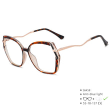 Carica l&#39;immagine nel visualizzatore di Gallery, R56458 Metal Large Size Reading Glasses +1.00 +2.00 +3.00 Irregularity Frame Presbyopic Glasses Prescription Glasses