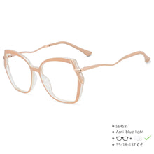 Carica l&#39;immagine nel visualizzatore di Gallery, R56458 Metal Large Size Reading Glasses +1.00 +2.00 +3.00 Irregularity Frame Presbyopic Glasses Prescription Glasses