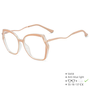 R56458 Metal Large Size Reading Glasses +1.00 +2.00 +3.00 Irregularity Frame Presbyopic Glasses Prescription Glasses