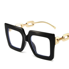 Carica l&#39;immagine nel visualizzatore di Gallery, R56464 Oversized Frame Square Women&#39;s Reading Mirror +1.00 +2.00 +3.00 Leg Chain Hollowed Out Design Presbyopia Glasses
