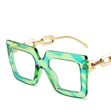 Carica l&#39;immagine nel visualizzatore di Gallery, R56464 Oversized Frame Square Women&#39;s Reading Mirror +1.00 +2.00 +3.00 Leg Chain Hollowed Out Design Presbyopia Glasses