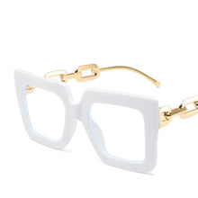 Carica l&#39;immagine nel visualizzatore di Gallery, R56464 Oversized Frame Square Women&#39;s Reading Mirror +1.00 +2.00 +3.00 Leg Chain Hollowed Out Design Presbyopia Glasses