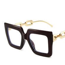Carica l&#39;immagine nel visualizzatore di Gallery, R56464 Oversized Frame Square Women&#39;s Reading Mirror +1.00 +2.00 +3.00 Leg Chain Hollowed Out Design Presbyopia Glasses