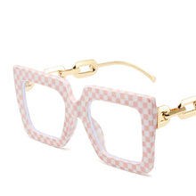 Carica l&#39;immagine nel visualizzatore di Gallery, R56464 Oversized Frame Square Women&#39;s Reading Mirror +1.00 +2.00 +3.00 Leg Chain Hollowed Out Design Presbyopia Glasses