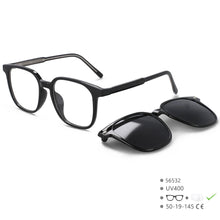 Load image into Gallery viewer, R56532 Ladies Square Reading Glasses +100~+300 Polarized Magnetic Clip Women Presbyopic Glasses