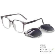 Load image into Gallery viewer, R56532 Ladies Square Reading Glasses +100~+300 Polarized Magnetic Clip Women Presbyopic Glasses