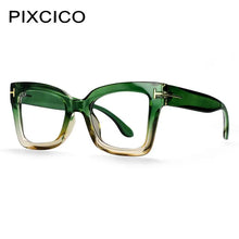 Load image into Gallery viewer, R56785 Brand Designer Rivet Reading Glasses Lady Luxury Cat Eye Clear Eyewear Men Square Presbyopic Eyeglass Dioptric +50~+350