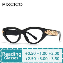 Load image into Gallery viewer, R56867 Women Brand Design Reading Glasses Dioptric +0.50 ~+3.50 Vintage Luxury Legs Cat Eye Presbyopic Spectacles