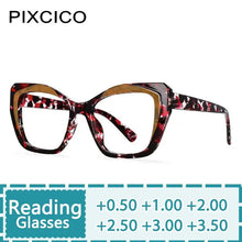 Load image into Gallery viewer, R56881 Women Cat Eye Reading Glasses Popular Tr90 Leopard Clear Eyewear Trend Presbyopic Eyeglass Dioptric +0.50~+3.50