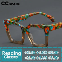 Load image into Gallery viewer, R56909 Acetate Reading Glasses Brandon ZVFP0306 Ladies Retro Square Optical Prescription Presbyopia Eyewear+1.00 +2.00
