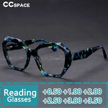 Carica l&#39;immagine nel visualizzatore di Gallery, R56958 Women Top Quality Oversized Reading Glasses Anti-Glare Presbyopic Computer Eyeglasses  Floral Frame Diopter +0 To +4.0