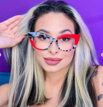 Load image into Gallery viewer, R56960 Women Oversized Reading Glasses Acetate Leopard Eyewear Cat Eye Presbyopia Eyeglasses +100 To+400 Glasses