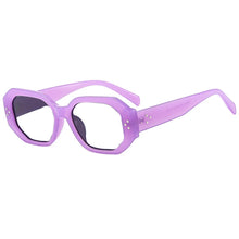 Load image into Gallery viewer, R57030 New Polygon Rivet Reading Eyeglass Women Popular Leopard Clear Glasses Trend Presbyopic Spectacle Dioptric +0.5~+3.5