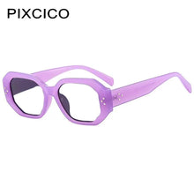 Load image into Gallery viewer, R57030 New Polygon Rivet Reading Eyeglass Women Popular Leopard Clear Glasses Trend Presbyopic Spectacle Dioptric +0.5~+3.5