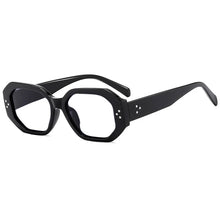 Load image into Gallery viewer, R57030 New Polygon Rivet Reading Eyeglass Women Popular Leopard Clear Glasses Trend Presbyopic Spectacle Dioptric +0.5~+3.5