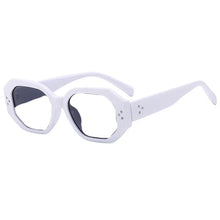 Load image into Gallery viewer, R57030 New Polygon Rivet Reading Eyeglass Women Popular Leopard Clear Glasses Trend Presbyopic Spectacle Dioptric +0.5~+3.5