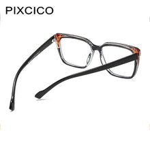 Load image into Gallery viewer, R57121 Retro Splicing Color Reading Glasses Dioptric +50 +100 +300 Lady Large Size Tr90 Optical Presbyopic Eyewear