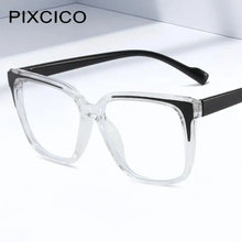 Load image into Gallery viewer, R57121 Retro Splicing Color Reading Glasses Dioptric +50 +100 +300 Lady Large Size Tr90 Optical Presbyopic Eyewear