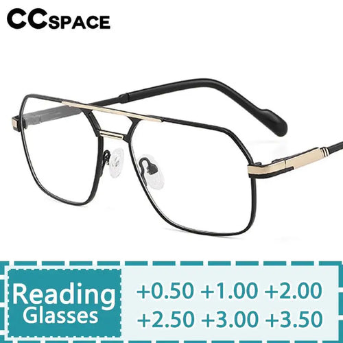 R57305 Trend Pilot Reading Glasses Metal Spring Hinge Men Women Optical Presbyopic Spectacles Dioptric +50 +100 +300