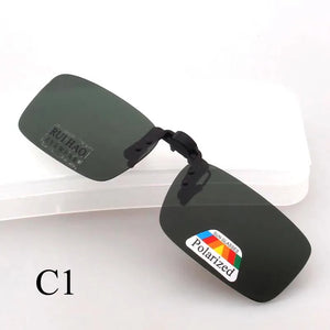 RUI HAO EYEWEAR Brand Small Clip on Sunglasses Polarized Sun Glasses Driving Eyeglasses Grey Brown Yellow Clip on Sunglasses