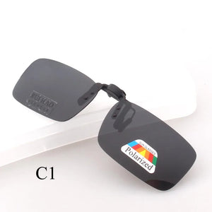 RUI HAO EYEWEAR Brand Small Clip on Sunglasses Polarized Sun Glasses Driving Eyeglasses Grey Brown Yellow Clip on Sunglasses