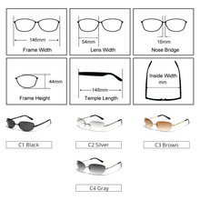 Load image into Gallery viewer, Ralferty Cool Rimless Cat Eye Sunglasses Men Women UV400  Vintage Designer Steampunk Black Sun Glasses Male Retro Shades