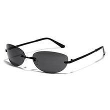 Load image into Gallery viewer, Ralferty Cool Rimless Cat Eye Sunglasses Men Women UV400  Vintage Designer Steampunk Black Sun Glasses Male Retro Shades