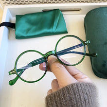 Load image into Gallery viewer, Reading Glasses Women Men  Blue Light Vintage Presbyopic Glasses Round Ultralight Farsighted Eyewear +1.0 +1.5 +2.0 +2.5 To +4.0