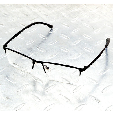 Rectangle Half-rim Titanium Alloy Simple Business Style Men Black Color Optical Glasses Frame Eyeglasses Eyeframe Eyewear