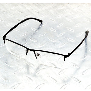 Rectangle Half-rim Titanium Alloy Simple Business Style Men Black Color Optical Glasses Frame Eyeglasses Eyeframe Eyewear