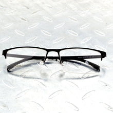 Load image into Gallery viewer, Rectangle Half-rim Titanium Alloy Simple Business Style Men Black Color Optical Glasses Frame Eyeglasses Eyeframe Eyewear