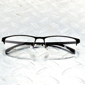 Rectangle Half-rim Titanium Alloy Simple Business Style Men Black Color Optical Glasses Frame Eyeglasses Eyeframe Eyewear