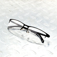 Load image into Gallery viewer, Rectangle Half-rim Titanium Alloy Simple Business Style Men Black Color Optical Glasses Frame Eyeglasses Eyeframe Eyewear