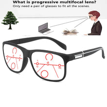 Carica l&#39;immagine nel visualizzatore di Gallery, Rectangular Outdoor Trend Square Oversized Frame Comfortable Progressive Multifocal Reading Glasses +0.75 To +4