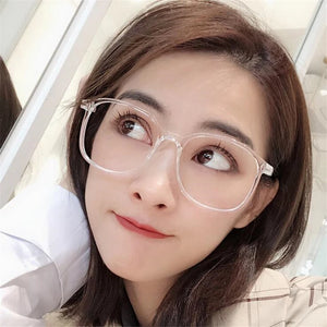 Retro Big Frame Oversized Finished Myopia Eyeglasses Women Men Eye Glasses Short-sighted Spectacle  -1.0 -1.5 -2.0 -2.5 To -6.0