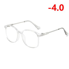 Carica l&#39;immagine nel visualizzatore di Gallery, Retro Big Frame Oversized Finished Myopia Eyeglasses Women Men Eye Glasses Short-sighted Spectacle  -1.0 -1.5 -2.0 -2.5 To -6.0