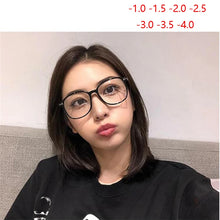 Load image into Gallery viewer, Retro Big Frame Oversized Finished Myopia Eyeglasses Women Men Eye Glasses Short-sighted Spectacle  -1.0 -1.5 -2.0 -2.5 To -6.0