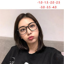 Carica l&#39;immagine nel visualizzatore di Gallery, Retro Big Frame Oversized Finished Myopia Eyeglasses Women Men Eye Glasses Short-sighted Spectacle  -1.0 -1.5 -2.0 -2.5 To -6.0