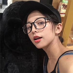 Retro Big Frame Oversized Finished Myopia Eyeglasses Women Men Eye Glasses Short-sighted Spectacle  -1.0 -1.5 -2.0 -2.5 To -6.0