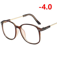 Carica l&#39;immagine nel visualizzatore di Gallery, Retro Big Frame Oversized Finished Myopia Eyeglasses Women Men Eye Glasses Short-sighted Spectacle  -1.0 -1.5 -2.0 -2.5 To -6.0