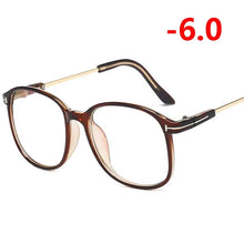 Carica l&#39;immagine nel visualizzatore di Gallery, Retro Big Frame Oversized Finished Myopia Eyeglasses Women Men Eye Glasses Short-sighted Spectacle  -1.0 -1.5 -2.0 -2.5 To -6.0
