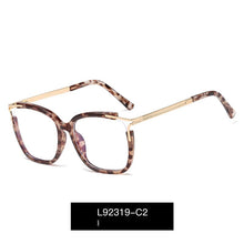Load image into Gallery viewer, Retro Fashion Female Square Eyeglasse Frame   Full Rim Cat Eye Stylish UV400 Prescription Eyewear Spectacles 오버사이즈 안경