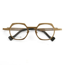Load image into Gallery viewer, Retro Geometric Men Titanium Glasses Frames Round Women Metal Eyeglasses Optical Spectacles Green Fashion Square Rx Eyewear Blue