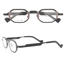 Load image into Gallery viewer, Retro Men Square Glasses Frame Women Optical Eyeglass Frame Pure Titanium Light Metal Octagon Rectangular Prescription Spectacle