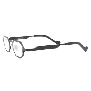 Retro Men Square Glasses Frame Women Optical Eyeglass Frame Pure Titanium Light Metal Octagon Rectangular Prescription Spectacle