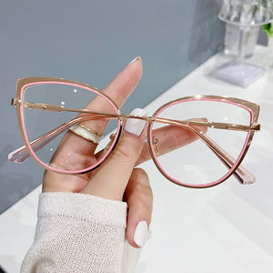 Retro Metal Frame Glasses Women Men Computer Eye Anti-blue Light Glasses Transparent Protection Eyeglass
