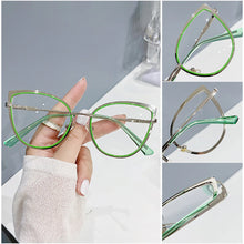 Carica l&#39;immagine nel visualizzatore di Gallery, Retro Metal Frame Glasses Women Men Computer Eye Anti-blue Light Glasses Transparent Protection Eyeglass
